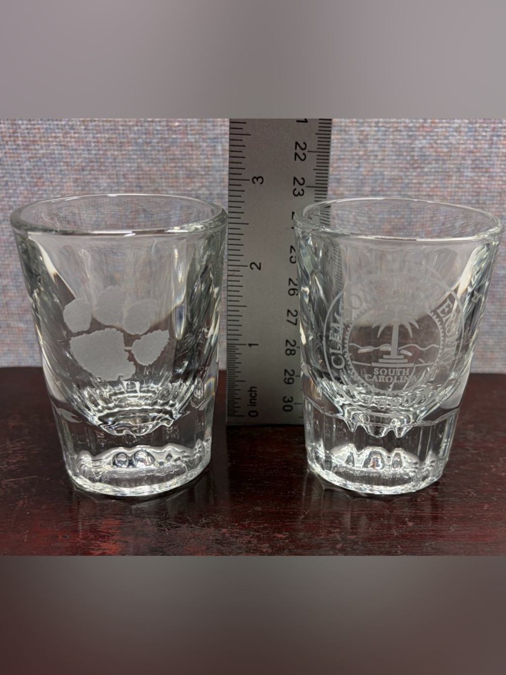 Clemson Etched Glass Shot Glasses - Picture 5 of 7